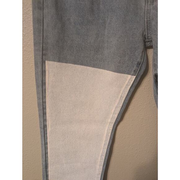 Princess Polly COFIELD MOM JEAN PATCH DENIM Womens 6 High Rise Two Tone Patch - Picture 6 of 13